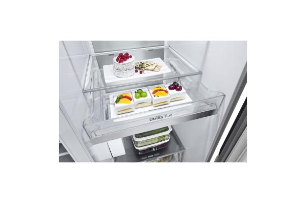 LG GSXE90MBAD - Side-by-Side mit 5 Jahre Garantie, InstaView Door-in-Door®, Eis-, Crushed Ice- und Wasserspender, Wi-Fi, BxTxH: ca. 91,3 x 73.5 x 179 cm